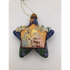 JIM SHORE HEARTWOOD CREEK " NATIVITY SCENE " CHRISTMAS STAR ORNAMENT
